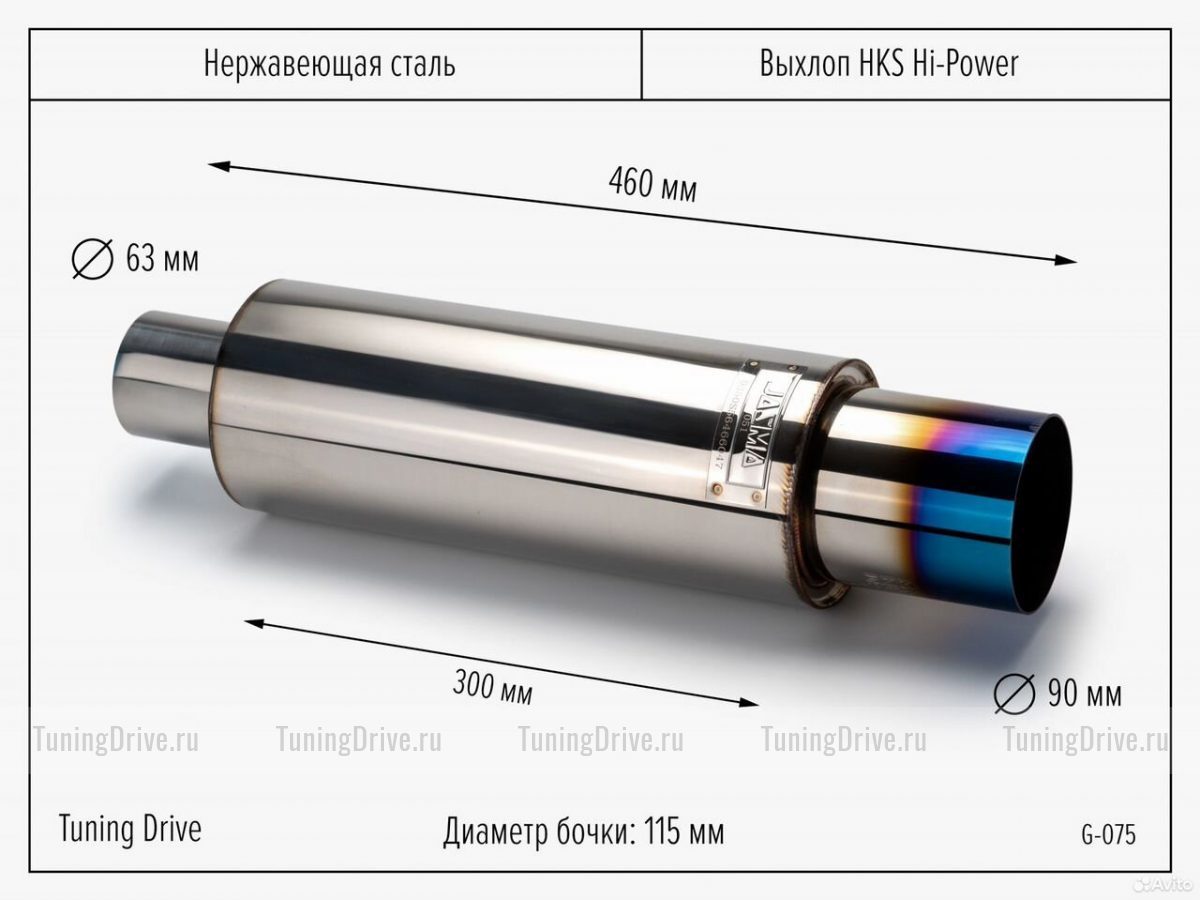 Выхлоп Прямоточный HKS Hi-Рowеr 63