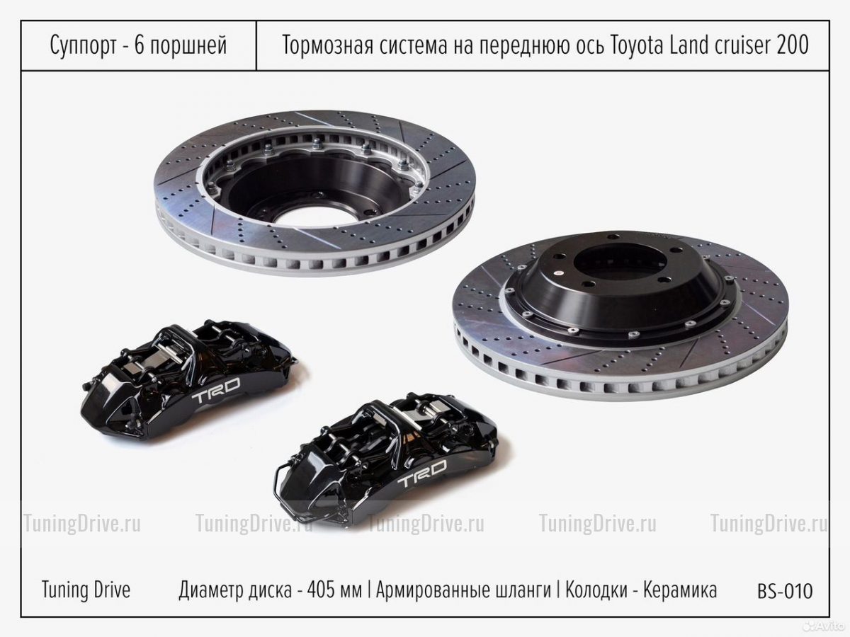 Тормозная система toyota LC 200 передняя ось