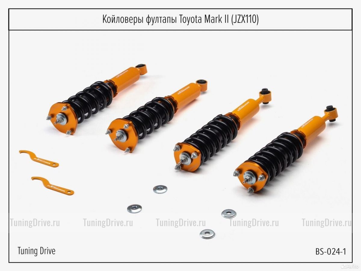 Койловеры фултапы Toyota Mark II (JZX110)