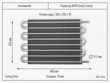 Радиатор АКПП и трансмиссии Geely Coolray 300/250
