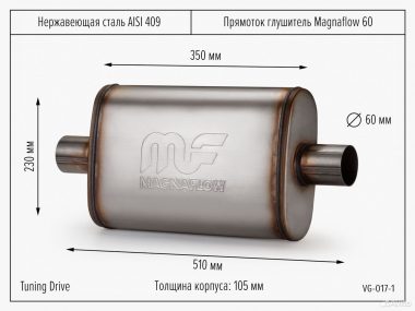 Пpямоток глушитель Magnаflоw 60